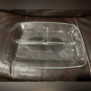 Clear glass serveware